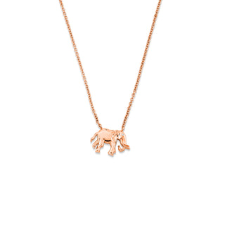 Baby Elephant Necklace Rose Gold   by Logan Hollowell Jewelry