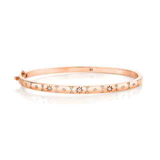 Baby Star Set Pavé Diamond Bracelet Rose Gold Petite (6.5")  by Logan Hollowell Jewelry