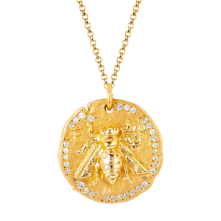 18k Sacred Honey Bee Coin Necklace | Ready to Ship    by Logan Hollowell Jewelry