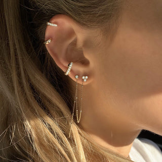 Diamond Star Shower Thread Through Twinkle Earring | Ready to Ship    by Logan Hollowell Jewelry