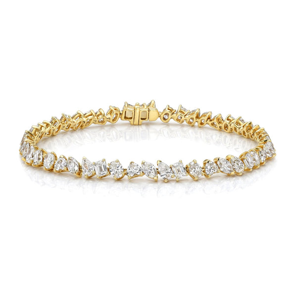 Fortuna Diamond Tennis Bracelet (LAB) Yellow Gold 6.5" Lab-Created by Logan Hollowell Jewelry