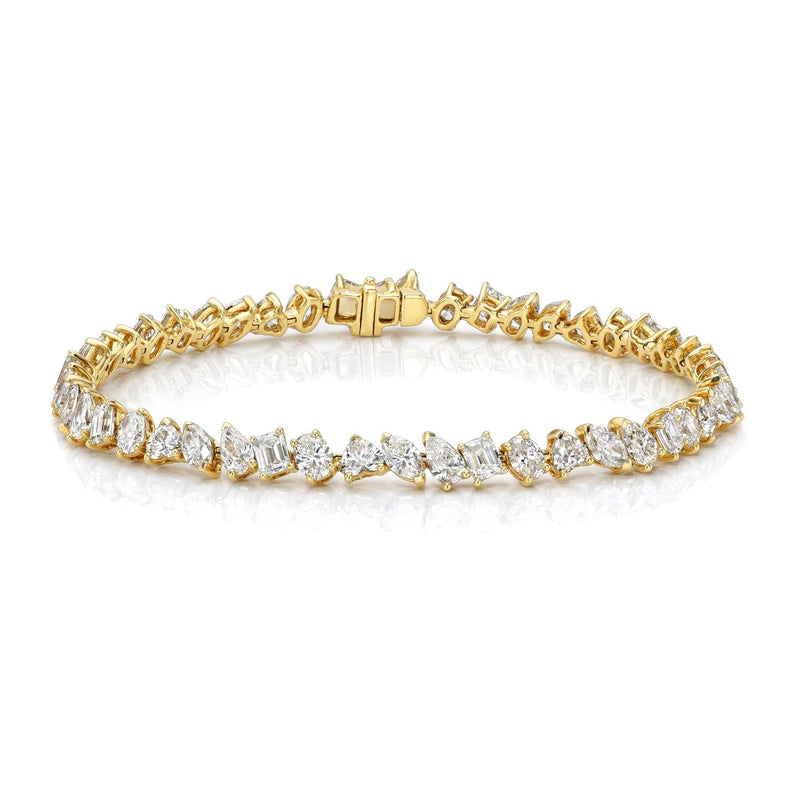 Fortuna Diamond Tennis Bracelet | Ready to Ship (LAB) Yellow Gold 6.5" Lab-Created by Logan Hollowell Jewelry