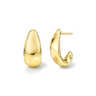 Large Tusk Earrings Yellow Gold by Logan Hollowell Jewelry