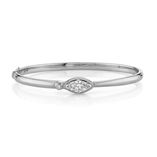 Marquise Kundalini Bracelet White Gold Petite (6.5") by Logan Hollowell Jewelry