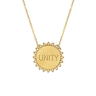 Medium Unity Sunshine Necklace with Diamonds | Ready to Ship Yellow Gold   by Logan Hollowell Jewelry