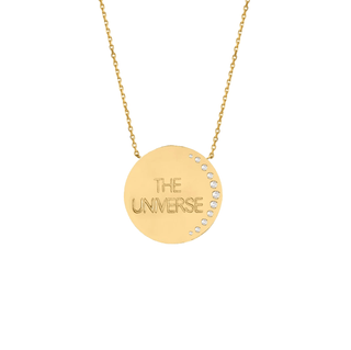 Mini Trust The Universe Moon Necklace | Ready to Ship    by Logan Hollowell Jewelry