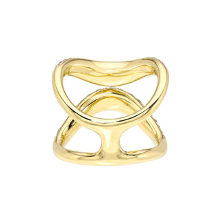Enigma Pavè Diamond Axis Ring by Logan Hollowell Jewelry