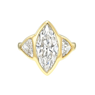 The Lumi Diamond Ring Yellow Gold 5 by Logan Hollowell Jewelry