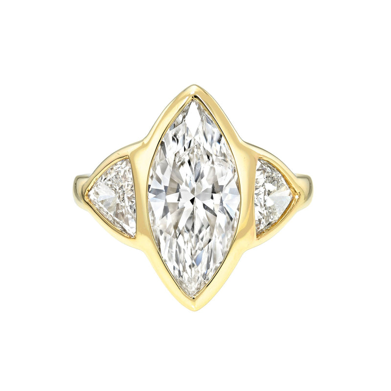 The Lumi Diamond Ring Yellow Gold 5 by Logan Hollowell Jewelry
