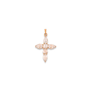 Rose Cut Diamond Faith Pendant Necklace Rose Gold Pendant Only  by Logan Hollowell Jewelry