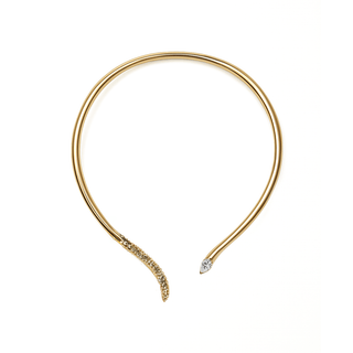 Tusk Collar Necklace Yellow Gold by Logan Hollowell Jewelry