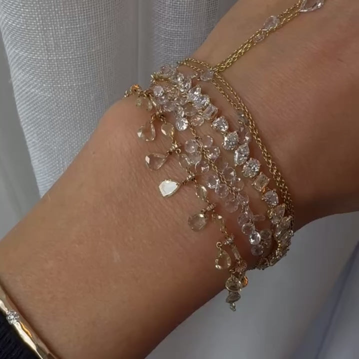 Eau de Rose Cut Diamond Bracelet by Logan Hollowell Jewelry