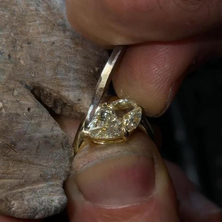Enigma Floating Diamond Setting by Logan Hollowell Jewelry