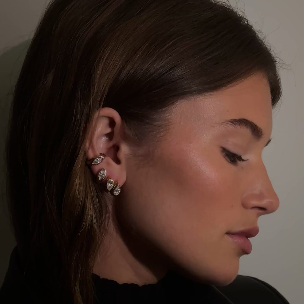 Diamond Reverse Pear Stuggies | Ready to Ship (LAB) by Logan Hollowell Jewelry