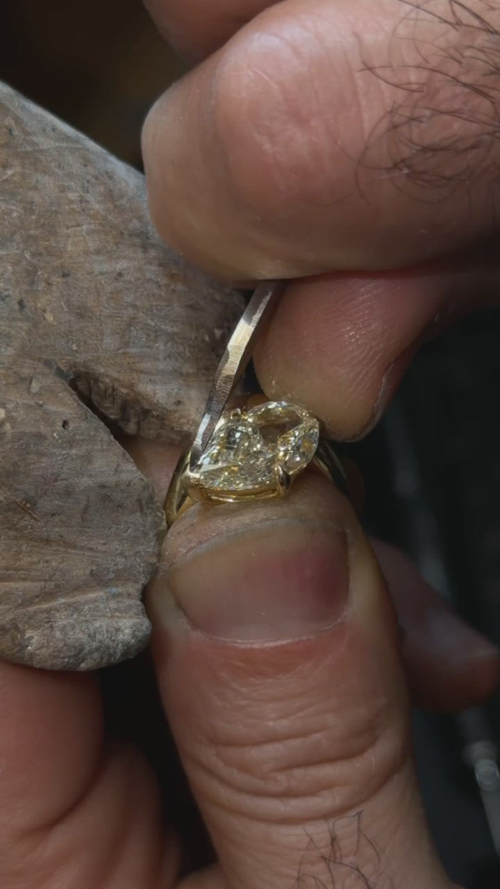 Enigma Floating Diamond Setting by Logan Hollowell Jewelry