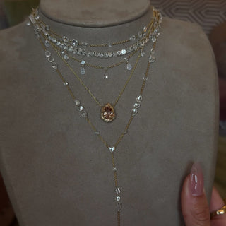 Eau de Rose Cut Diamond Necklace by Logan Hollowell Jewelry