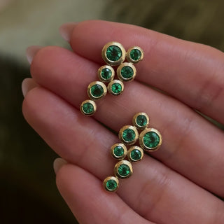 Emerald Bubble Earrings by Logan Hollowell Jewelry