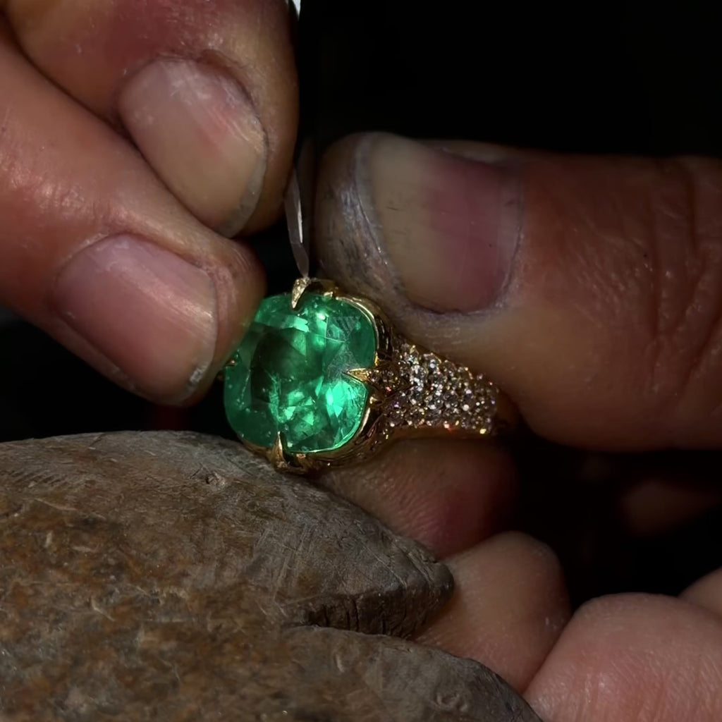 Queen 2.0 Emerald Pavé by Logan Hollowell Jewelry