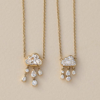 Pavé Diamond Rain Cloud Necklace    by Logan Hollowell Jewelry