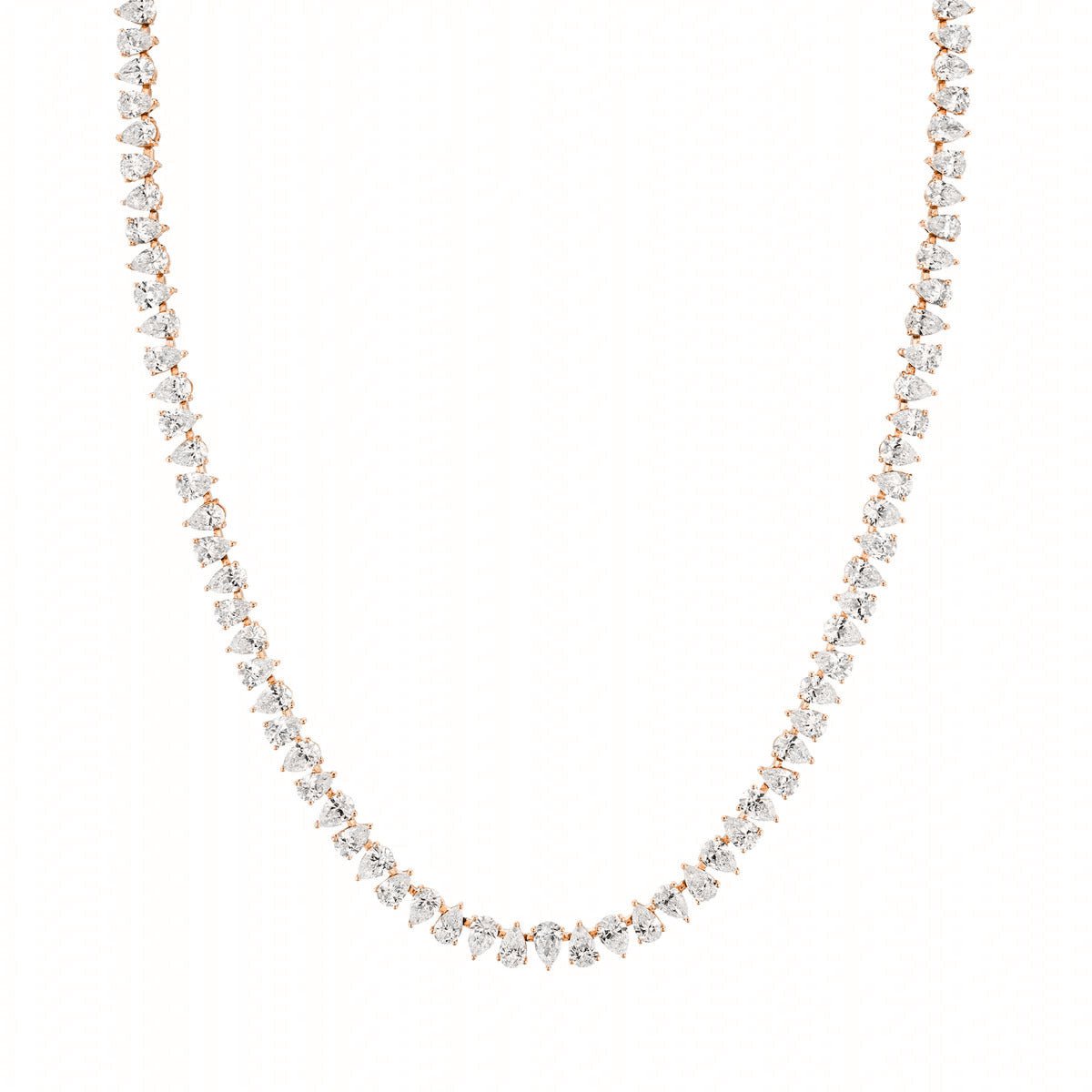 Long diamond tennis necklace online