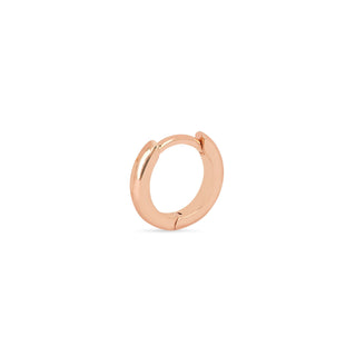 Solid Mini Goddess Hoops Rose Gold Single  by Logan Hollowell Jewelry