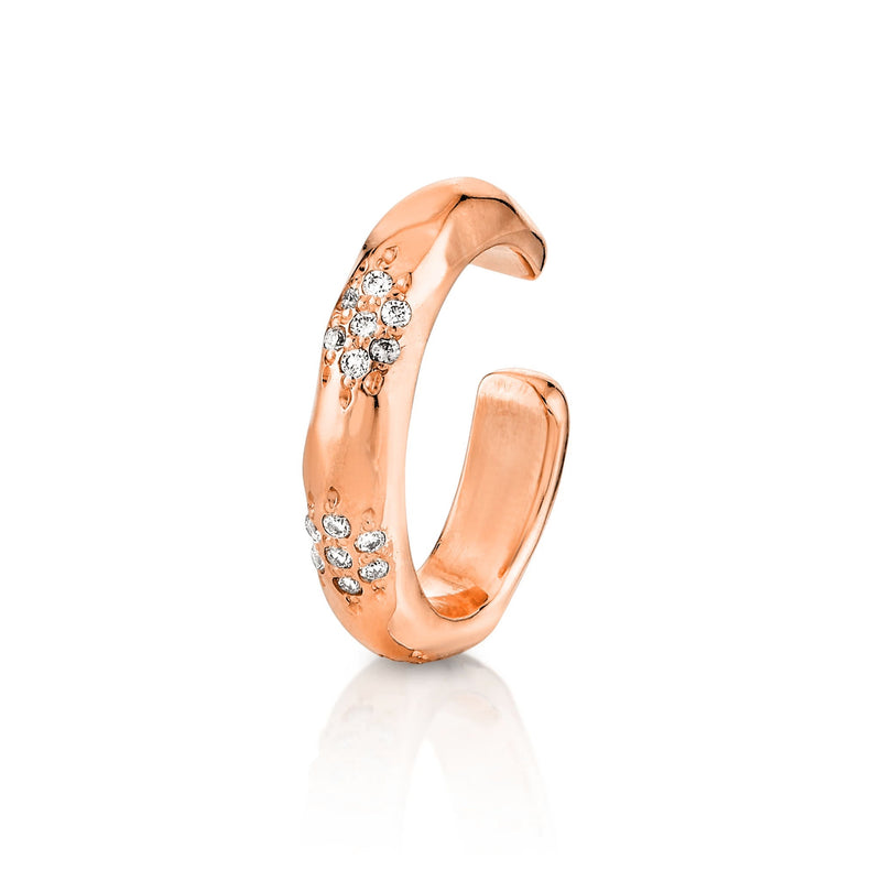 Sevenfold Diamond Ear Cuff Rose Gold   by Logan Hollowell Jewelry