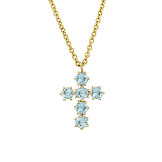 Aquamarine Solar Flare Cross
