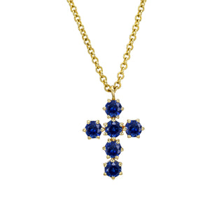 Sapphire Solar Flare Cross