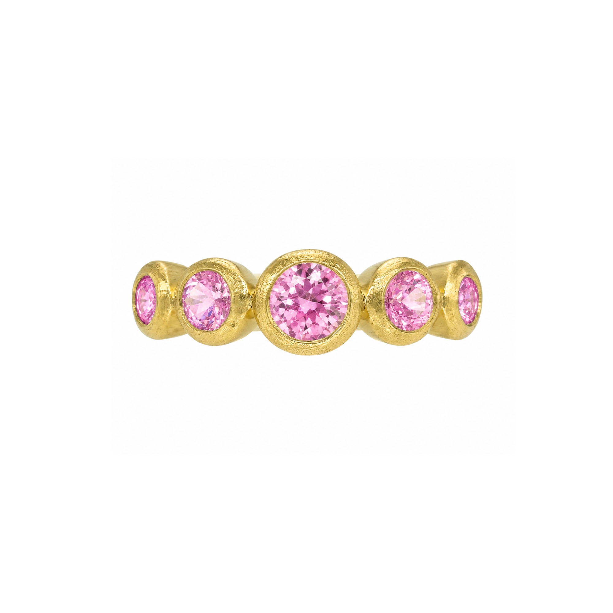 Pink Sapphire Bubble Ring
