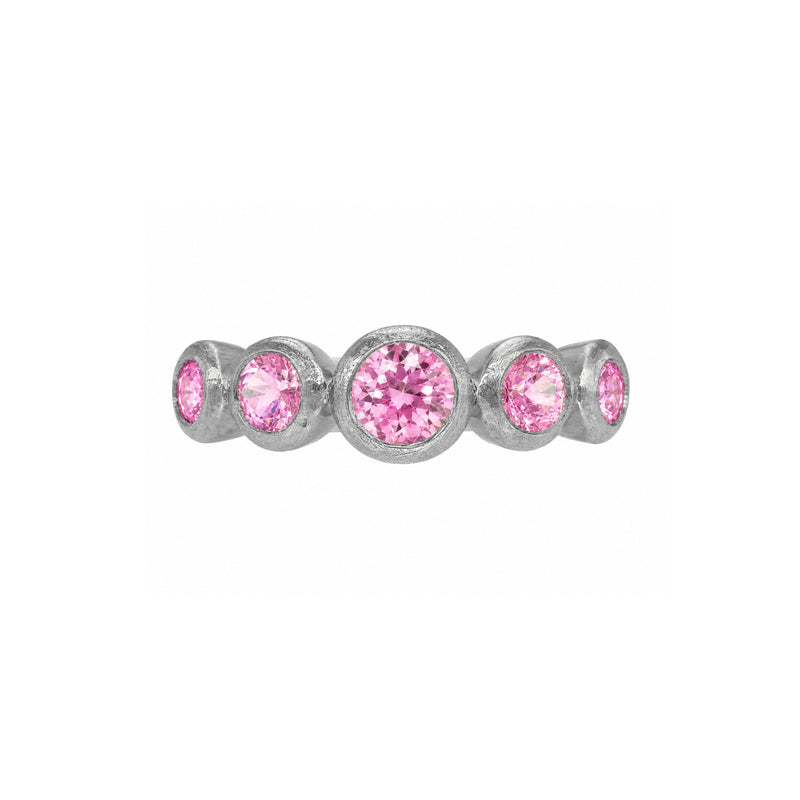 Pink Sapphire Bubble Ring