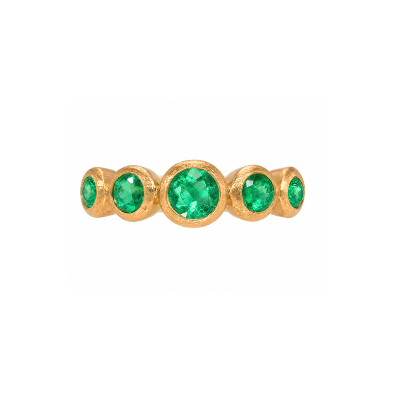 Emerald Bubble Ring