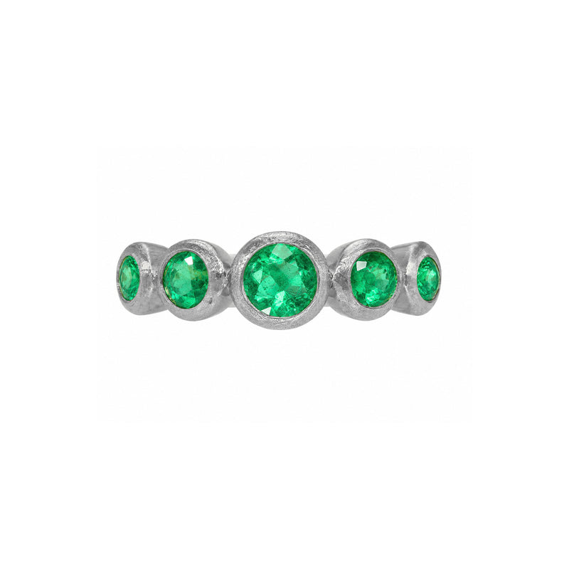 Emerald Bubble Ring