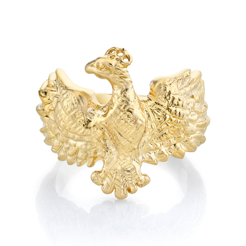 Men's Phoenix Ring Yellow Gold 10 by Logan Hollowell Jewelry