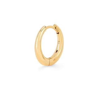 Baby Solid Crescent Unity Hoops Single Yellow Gold  by Logan Hollowell Jewelry