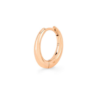 Baby Solid Crescent Unity Hoops Single Rose Gold  by Logan Hollowell Jewelry