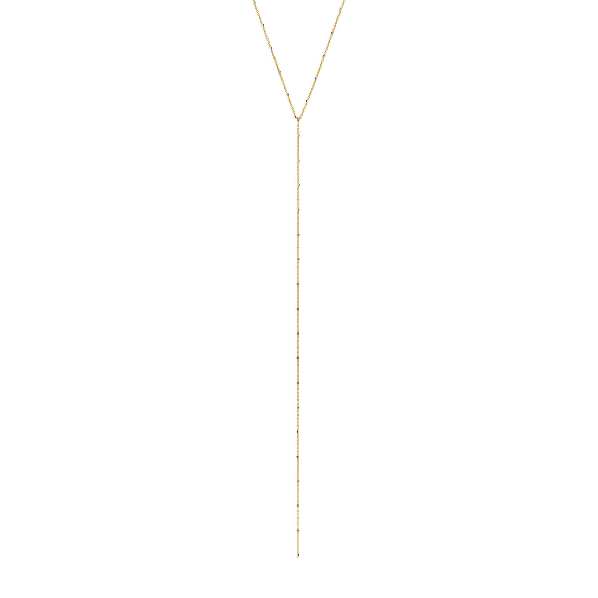 Twinkle Lariat | Ready to Ship Yellow Gold 16-18-20 by Logan Hollowell Jewelry