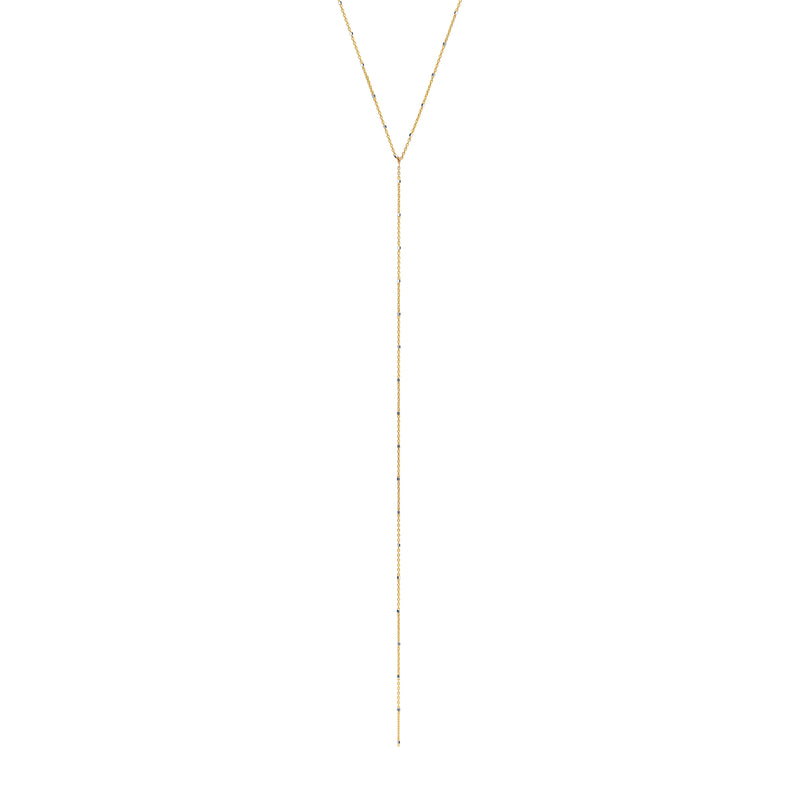 Twinkle Lariat | Ready to Ship Yellow Gold 16-18-20 by Logan Hollowell Jewelry