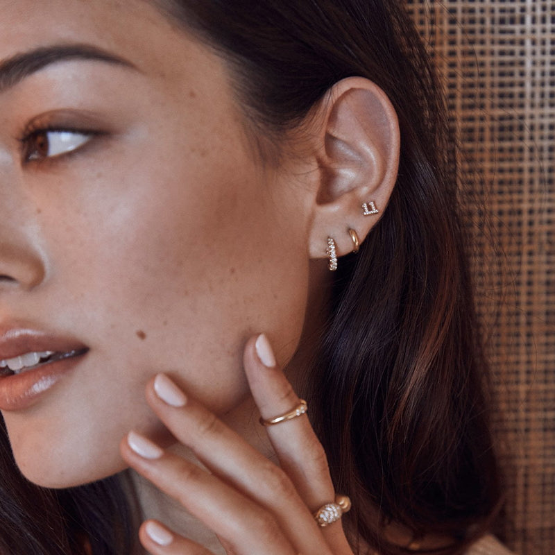 Mini 11 Numerology Studs with Pavé Diamonds | Ready to Ship by Logan Hollowell Jewelry