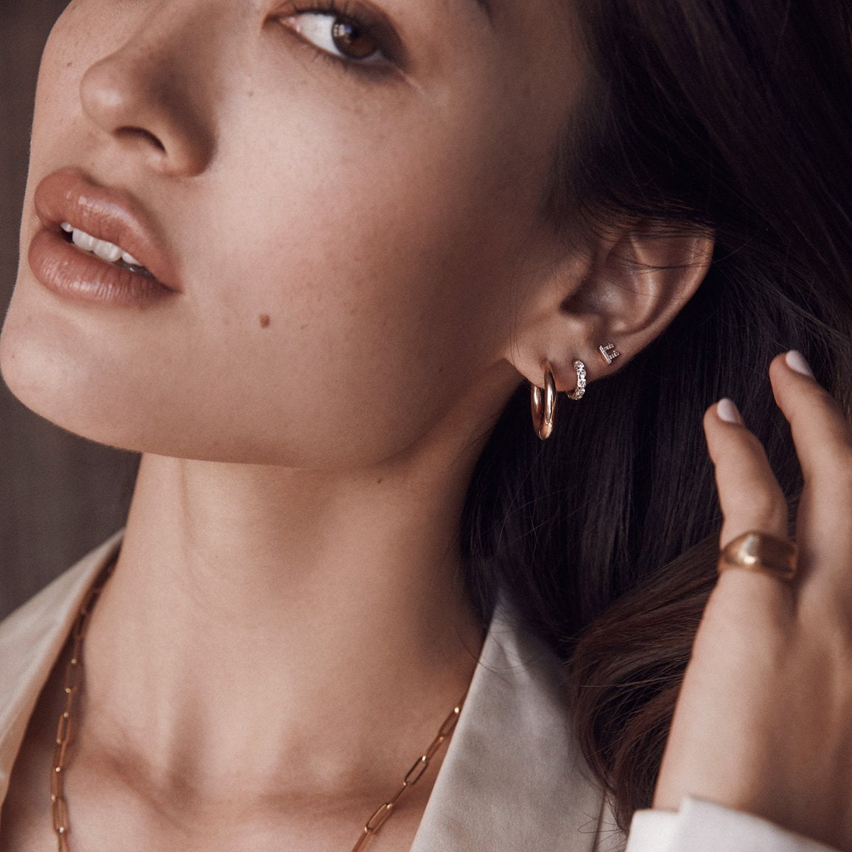 Large Solid Crescent Unity Hoops    by Logan Hollowell Jewelry