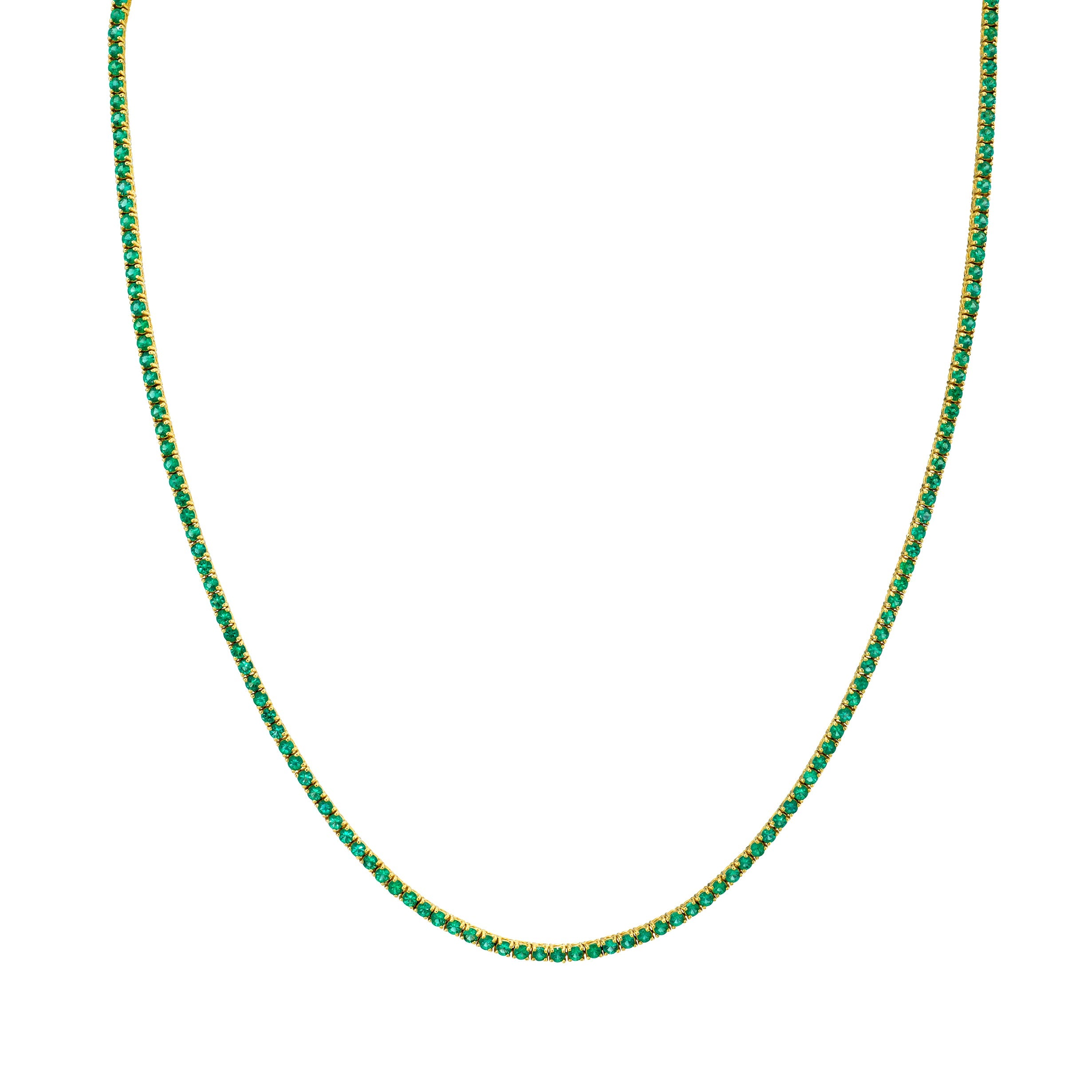 Tennis Necklace and Bracelet Set with Green Gradient Cubic Zirconia -  Bronzallure