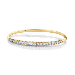 French Pavé Graduated Diamond Bracelet Yellow Gold Petite  by Logan Hollowell Jewelry
