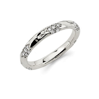 Sevenfold Diamond Stack Ring White Gold 4  by Logan Hollowell Jewelry