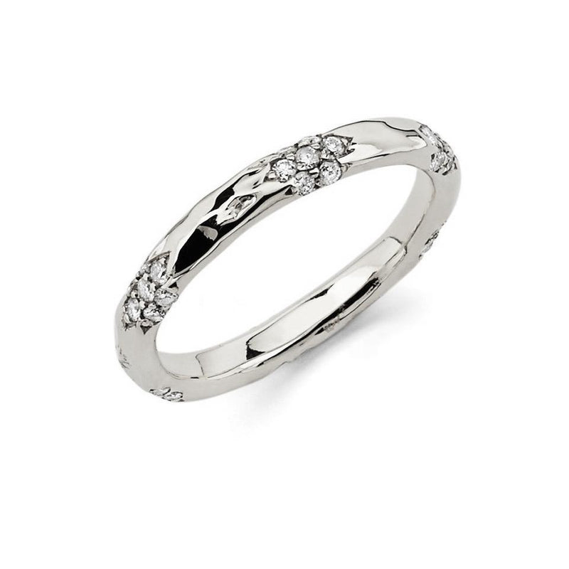 Sevenfold Diamond Stack Ring White Gold 3  by Logan Hollowell Jewelry