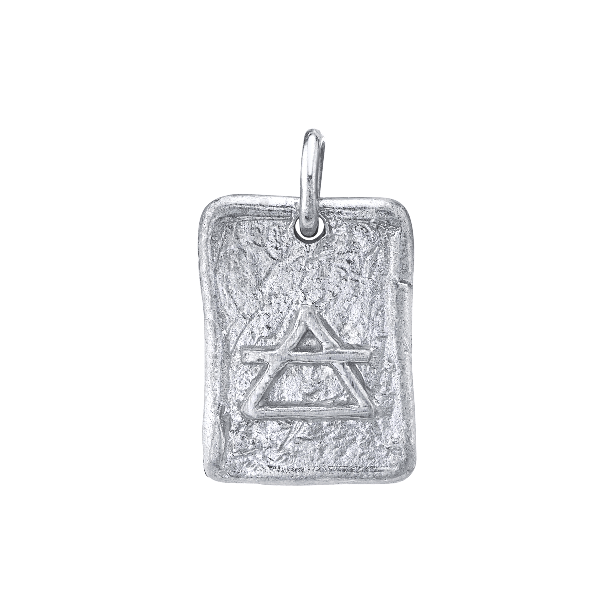 Air and Fire Element Plate White Gold by Logan Hollowell Jewelry