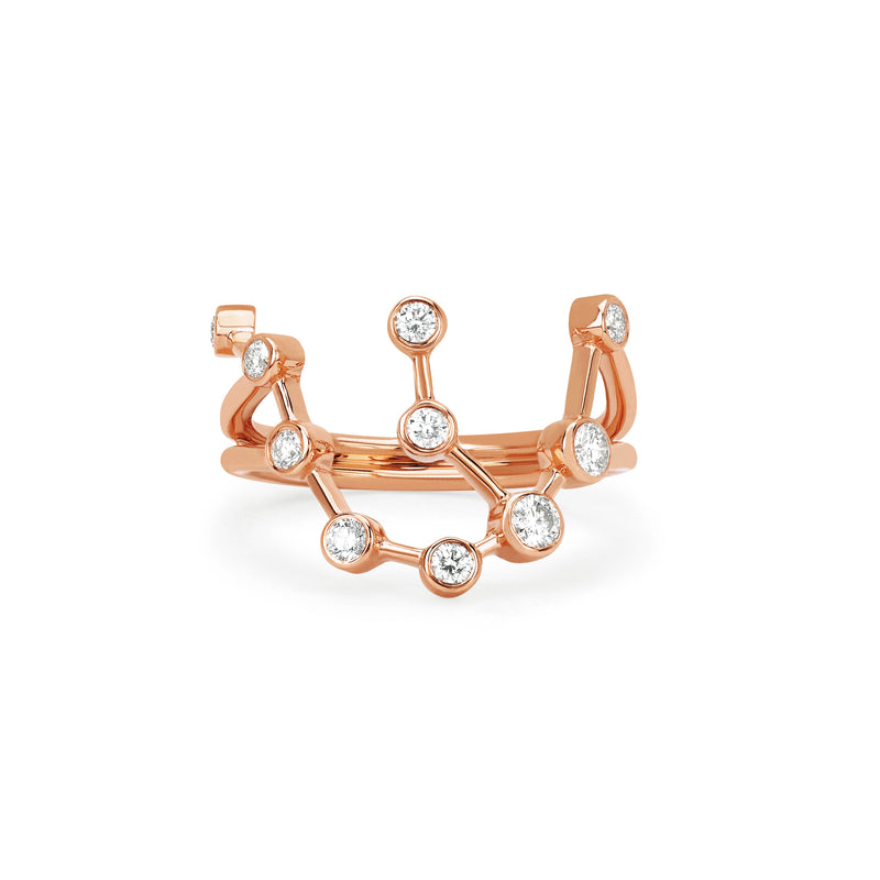 Aquarius Constellation Ring Rose Gold 3  by Logan Hollowell Jewelry
