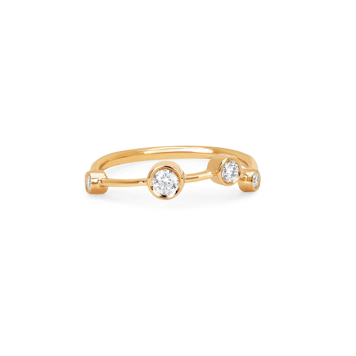 Aries Constellation Ring Yellow Gold 3 by Logan Hollowell Jewelry