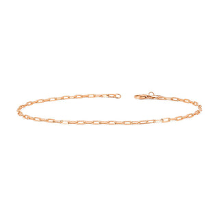 Baby Alchemy Link Anklet Rose Gold   by Logan Hollowell Jewelry
