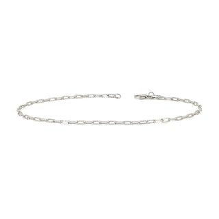 Baby Alchemy Link Anklet White Gold   by Logan Hollowell Jewelry