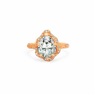 Baby Queen Water Drop Diamond Setting with Sprinkled Diamonds Rose Gold   by Logan Hollowell Jewelry