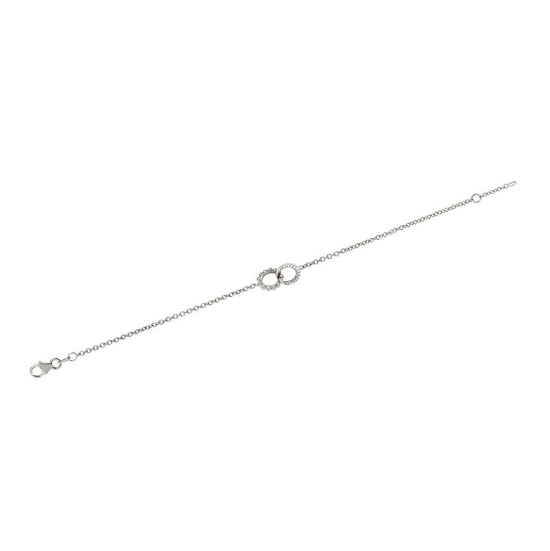 Petite Pavé Diamond Interlocking Unity Bracelet by Logan Hollowell Jewelry